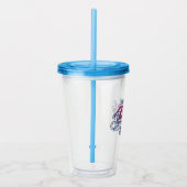 スーパーガールメトロポリススポーツ陸上競技グラフィック アクリルタンブラー (右)