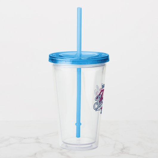 スーパーガールメトロポリススポーツ陸上競技グラフィック アクリルタンブラー (右)