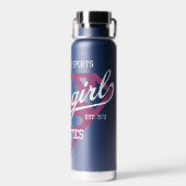 スーパーガールメトロポリススポーツ陸上競技グラフィック ウォーターボトル (背面)