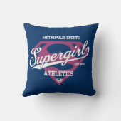 スーパーガールメトロポリススポーツ陸上競技グラフィック クッション (裏面)