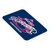 スーパーガールメトロポリススポーツ陸上競技グラフィック マグネット (右側)