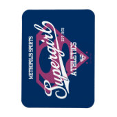 スーパーガールメトロポリススポーツ陸上競技グラフィック マグネット (縦)