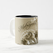 スーパーガールメトロポリスバレエブラウン ツートーンマグカップ (正面左)