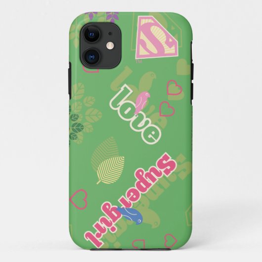 スーパーガールラブパターン Case-Mate iPhoneケース (裏面)