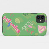 スーパーガールラブパターン Case-Mate iPhoneケース (裏面(横))