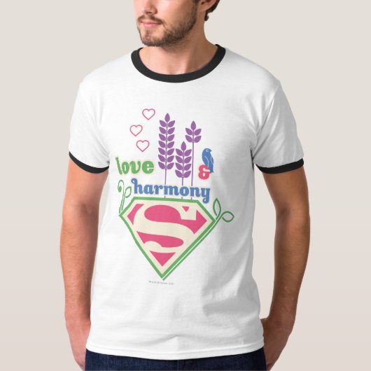 スーパーガールラブ&調和 Tシャツ (正面)