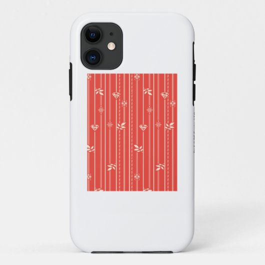 スーパーガールリーフパターンレッド Case-Mate iPhoneケース (裏面)