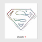 スーパーガールレインボーアウトラインロゴ シール (シート)