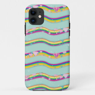 スーパーガールレインボーウェーブグリーン iPhone 11 ケース