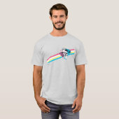 スーパーガールレインボーストライプズ Tシャツ (正面フル)
