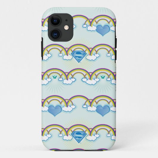 スーパーガールレインボーパターン Case-Mate iPhoneケース (裏面)
