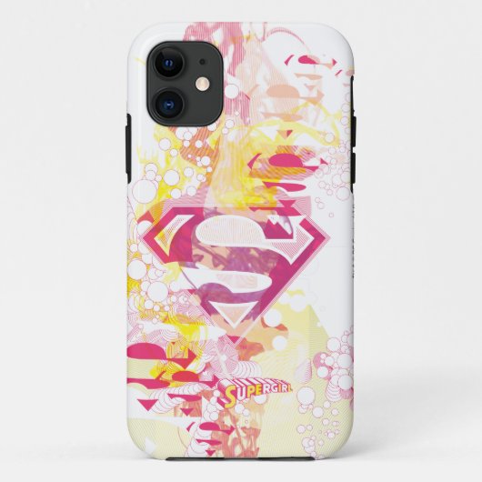 スーパーガールレトロのロゴ Case-Mate iPhoneケース (裏面)