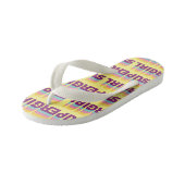 スーパーガールレトロカラーシフトグラフィック キッズビーチサンダル (アングル)