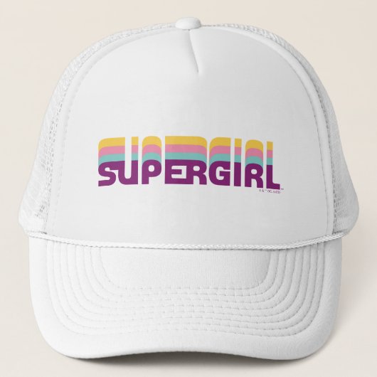 スーパーガールレトロカラーシフトグラフィック キャップ (正面)