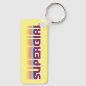 スーパーガールレトロカラーシフトグラフィック キーホルダー (裏面)