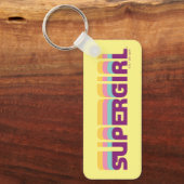 スーパーガールレトロカラーシフトグラフィック キーホルダー (正面)