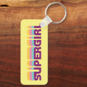 スーパーガールレトロカラーシフトグラフィック キーホルダー (裏面)