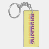 スーパーガールレトロカラーシフトグラフィック キーホルダー (正面左)