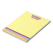 スーパーガールレトロカラーシフトグラフィック ノートパッド (回転)