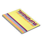 スーパーガールレトロカラーシフトグラフィック ノートブック (右側)