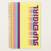 スーパーガールレトロカラーシフトグラフィック プランナー手帳 (正面)