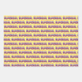 スーパーガールレトロカラーシフトグラフィック ラッピングペーパーシート (正面3)