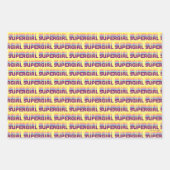 スーパーガールレトロカラーシフトグラフィック ラッピングペーパーシート (正面)