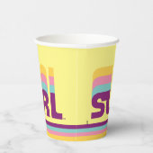 スーパーガールレトロカラーシフトグラフィック 紙コップ (右)