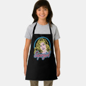スーパーガールレトロネオンライトグラフィック エプロン (インサイチュ)