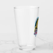 スーパーガールレトロネオンライトグラフィック タンブラーグラス (右)