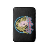 スーパーガールレトロネオンライトグラフィック バスマット (正面縦)