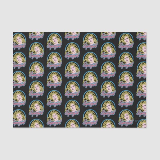 スーパーガールレトロネオンライトグラフィック 薄葉紙 (正面)