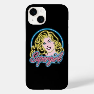 スーパーガールレトロネオンライトグラフィック Case-Mate iPhone 14ケース
