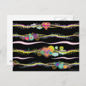 スーパーガールレトロレインボー ポストカード (正面/裏面)