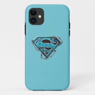 スーパーガールロゴの有刺鉄線と花 iPhone 11 ケース