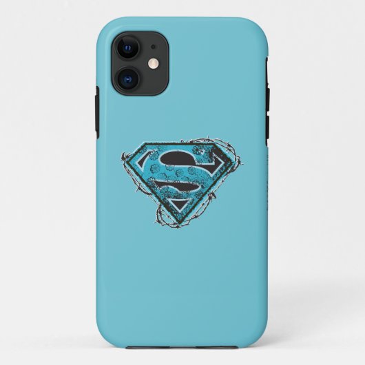 スーパーガールロゴの有刺鉄線と花 Case-Mate iPhoneケース (裏面)