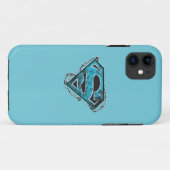 スーパーガールロゴの有刺鉄線と花 Case-Mate iPhoneケース (裏面(横))