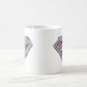 スーパーガールロゴコラージュ コーヒーマグカップ (中央)