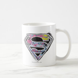 スーパーガールロゴコラージュ コーヒーマグカップ
