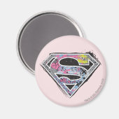 スーパーガールロゴコラージュ マグネット (正面/裏面)