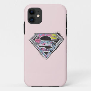 スーパーガールロゴコラージュ iPhone 11 ケース