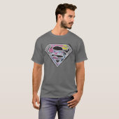 スーパーガールロゴコラージュ Tシャツ (正面フル)