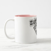 スーパーガールロゴ1 ツートーンマグカップ (左)