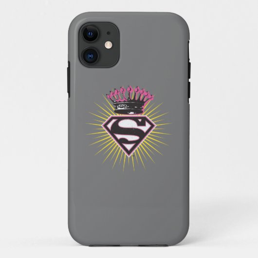 スーパーガールロゴ(クラウン付き) Case-Mate iPhoneケース (裏面)