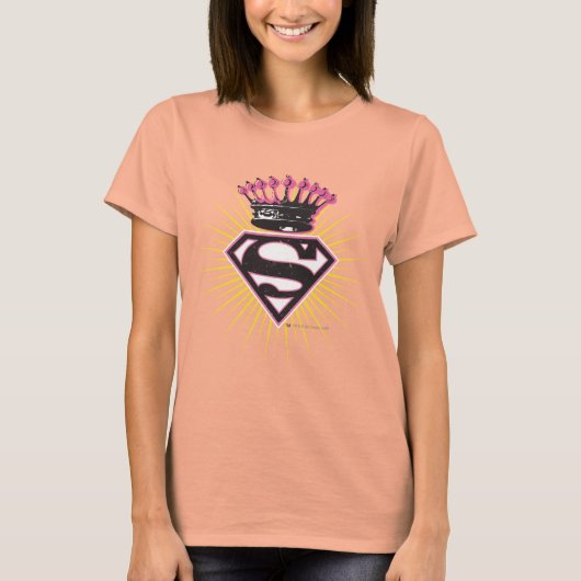 スーパーガールロゴ(クラウン付き) Tシャツ (正面)