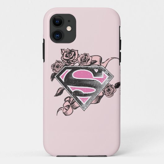 スーパーガールロゴ(バラ) Case-Mate iPhoneケース (裏面)