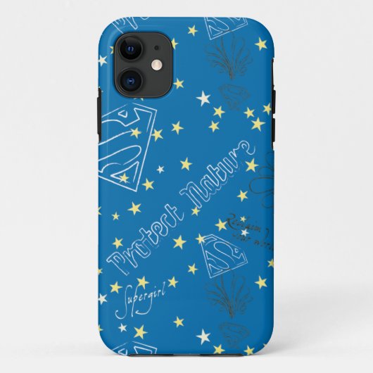 スーパーガール保護自然パターン Case-Mate iPhoneケース (裏面)