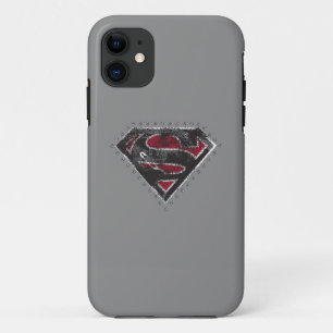 スーパーガール動揺してロゴ黒と赤 iPhone 11 ケース