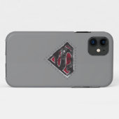 スーパーガール動揺してロゴ黒と赤 Case-Mate iPhoneケース (裏面(横))