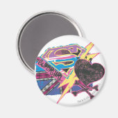 スーパーガール国旗とクロスボーン マグネット (正面/裏面)